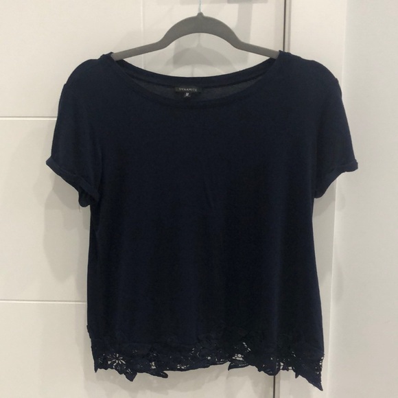 Navy Blue Dymamite Top - Picture 1 of 3